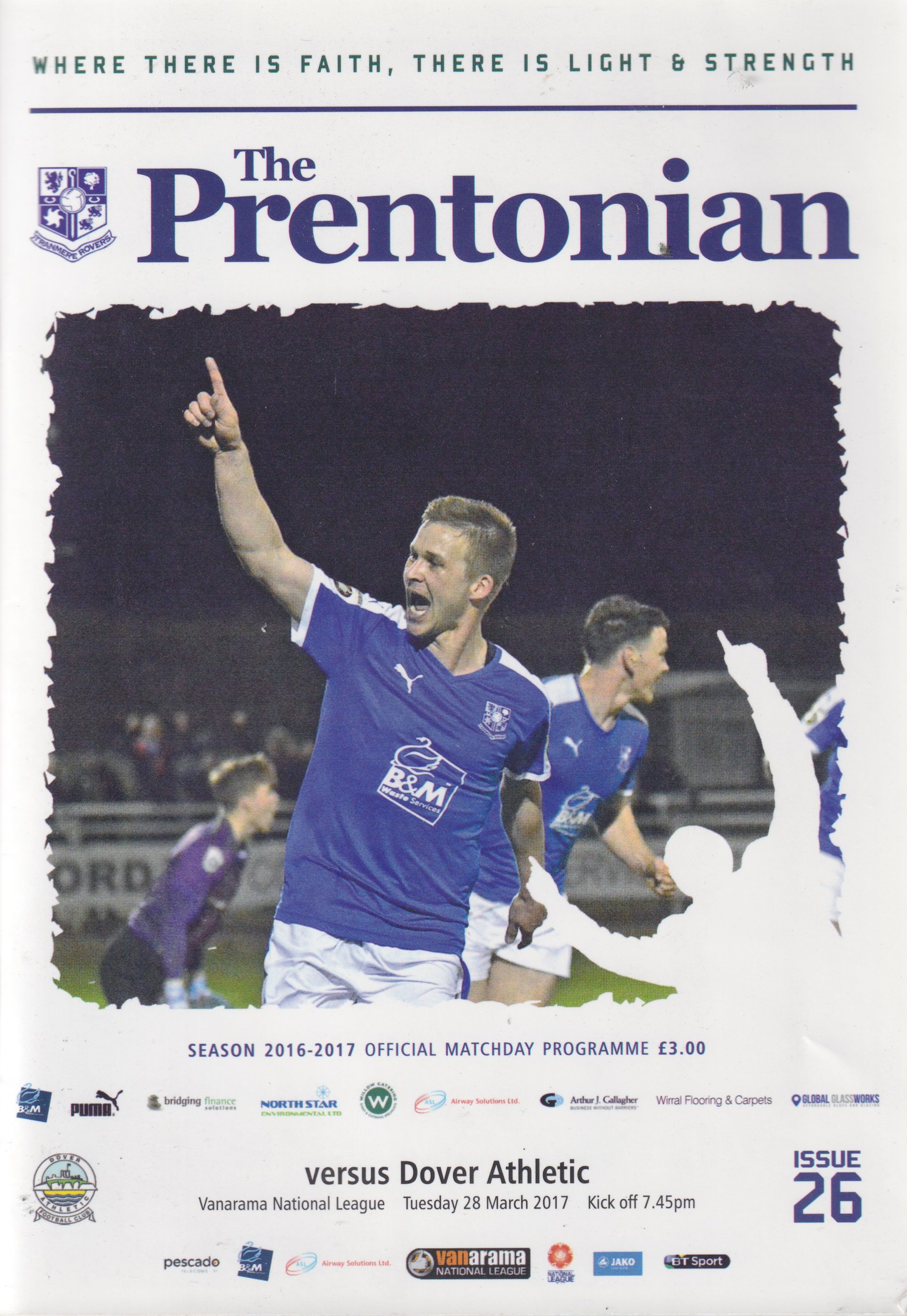Tranmere Rovers v Dover Athletic match programme